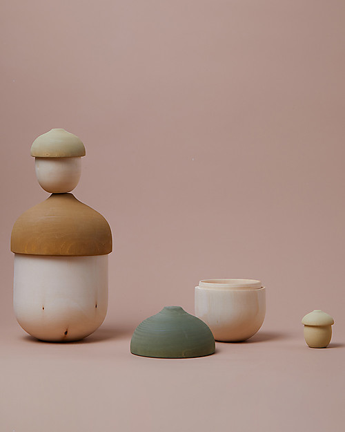 Raduga Grez Wooden Set - Matryoshka Mushroom - Handmade Educational Toy to Stimulate your Baby Wooden Animals