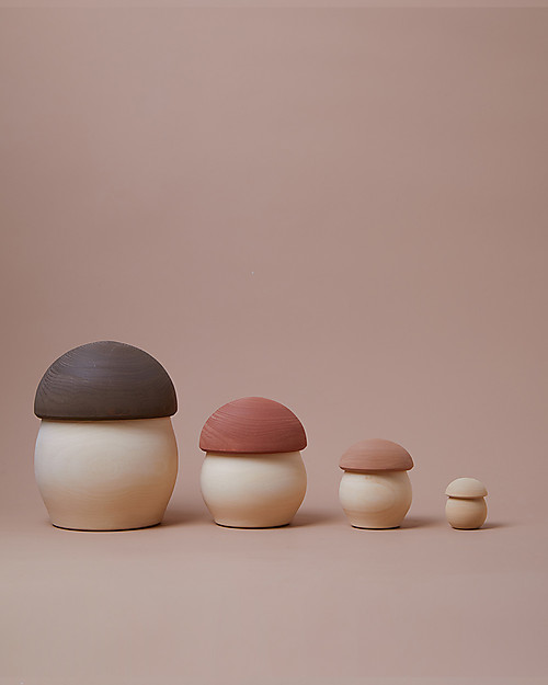Raduga Grez Wooden Set - Matryoshka Mushroom - Handmade Educational Toy to Stimulate your Baby Wooden Animals