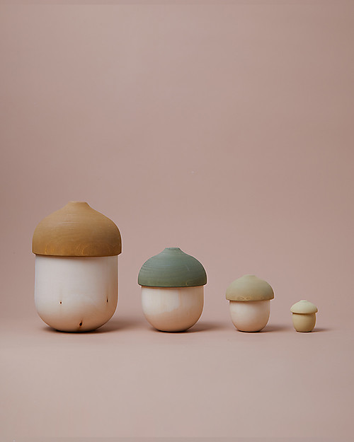 Raduga Grez Wooden Set - Matryoshka Mushroom - Handmade Educational Toy to Stimulate your Baby Wooden Animals