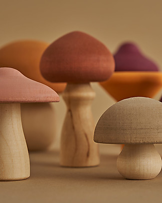 Raduga Grez Wooden Set - Mushrooms - Handmade Educational Toy to Stimulate your Baby Montessori Toys