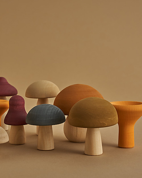 Raduga Grez Wooden Set - Mushrooms - Handmade Educational Toy to Stimulate your Baby Montessori Toys