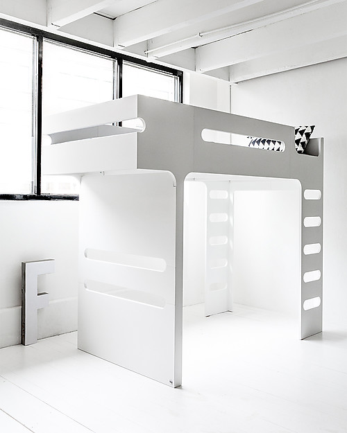 Rafa Kids F Bunk Bed White - Finnish Birch Bunk Beds