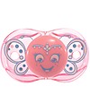 RaZbaby Keep-it-Kleen Pink Butterfly Pacifier/Soother (Hygienic & Safe) Dummies & Soothers
