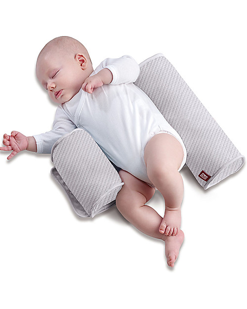Red Castle Bébécal™ Safety Pillow - Fleur de Coton - Pearl Grey - for your Baby Safety Sleep Positioners