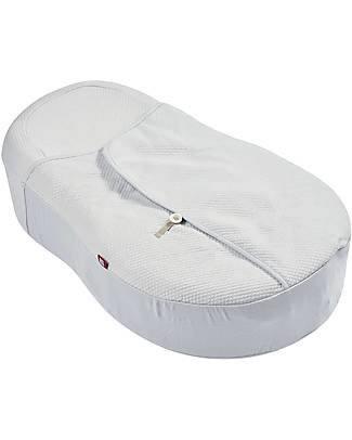 Red Castle Cocoonacover™ Quilted Cover - for Cocoonababy - Fleur de Coton® - Pearl Grey/White Baby Nest