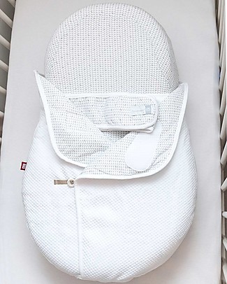 Red Castle Cocoonacover™ Quilted Cover - for Cocoonababy - Fleur de Coton® - White/Leaf Baby Nest
