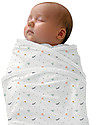 Red Castle Swaddle Miracle Preformed Blanket™ - Happy Fox /White - 100% Cotton Muslin Swaddle