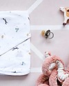 Red Castle Swaddle Miracle Preformed Blanket™ - Happy Fox /White - 100% Cotton Muslin Swaddle