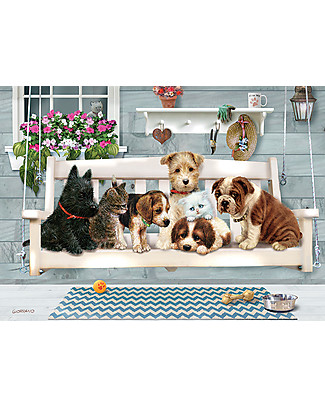 Red Glove Porch Pals Puzzle, 350 Pieces Memory Games