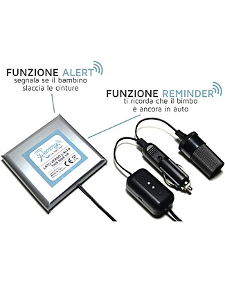 Remmy Remmy Double Car Baby Alert, Signals the Child is in the Car - Start&Stop Version for Cars with 2 Car Seats Car Seat Safety Alarm