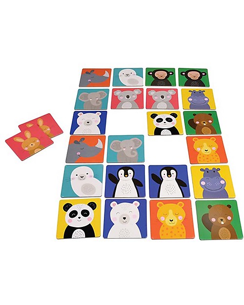 Rex London Animal Friends Memory Cards Game - 12 funny animals included! Memory Games