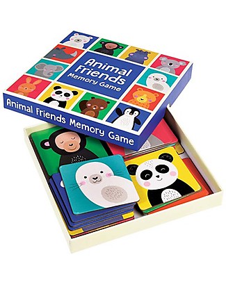 Rex London Animal Friends Memory Cards Game - 12 funny animals included! Traditional Toys