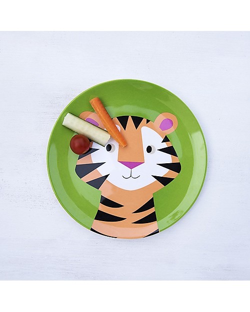 Rex London Baby Plate, Tiger - Free from BPA, PVC, phthalates and lead! Bowls & Plates
