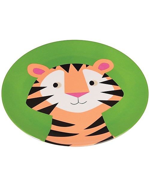 Rex London Baby Plate, Tiger - Free from BPA, PVC, phthalates and lead! Bowls & Plates