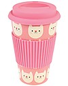 Rex London Bamboo Travel Mug 400 ml, Cookie the Cat - Original and Eco-Friendly Cups