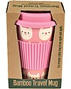 Rex London Bamboo Travel Mug 400 ml, Cookie the Cat - Original and Eco-Friendly Cups