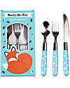 Rex London Children’s Cutlery Set, Rusty The Fox - Fork, spoon and knife Cutlery