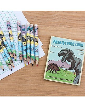Rex London Colouring Pencils 10 pieces set, Prehistoric Land Colouring Activities