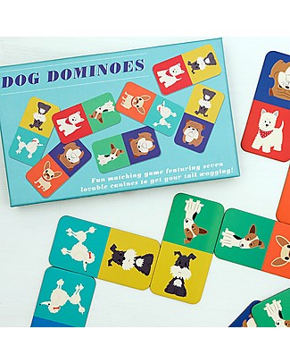 Rex London Dog Dominoes, Contains 28 Dogs Cardboards - Great gift idea! Traditional Toys
