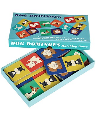 Rex London Dog Dominoes, Contains 28 Dogs Cardboards - Great gift idea! Traditional Toys