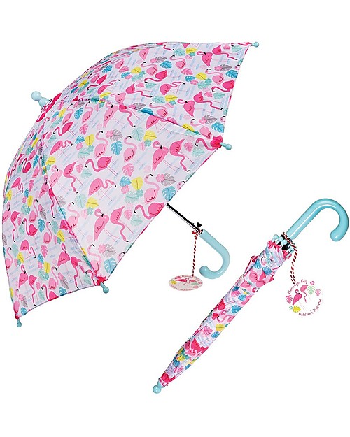 Rex London Girl's Umbrella, Pink Flamingo Umbrellas