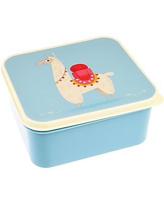 Rex London Lunch Box, Llama13.5x15x7 - Original and BPA free! Snack and Formula Containers