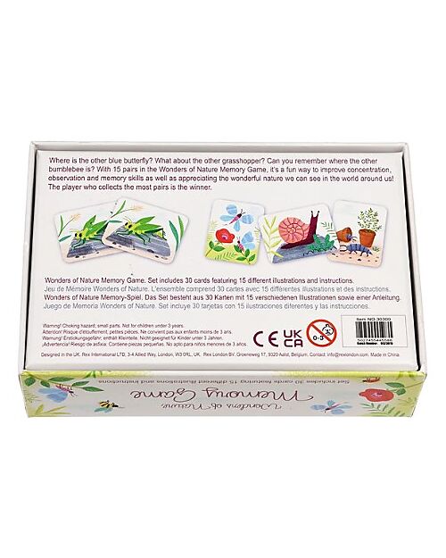 Rex London Memory Game - 30 Pieces - Wonders of Nature Memory Games