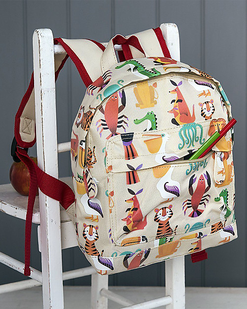Rex London Mini Backpack 28 x 21 x 10 cm, Colourful Creatures - Perfect for pre-schoolers! Kindergarten Backpacks