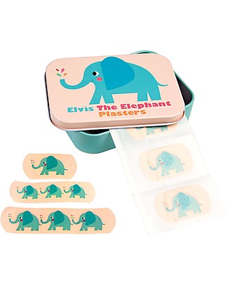 Rex London Plasters in Tin, Elvin the Elephant - Pack of 30 Plasters