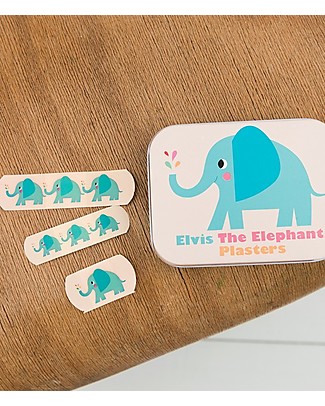 Rex London Plasters in Tin, Elvin the Elephant - Pack of 30 Plasters
