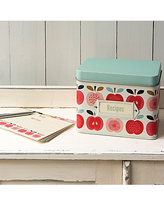 Rex London Recipes Tin, Vintage Apple Kitchen accessories