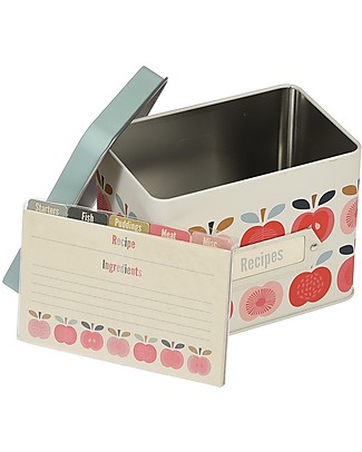 Rex London Recipes Tin, Vintage Apple Kitchen accessories