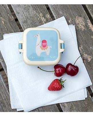 Rex London Snack Pot, Llama 9x7x3.9 cm - BPA free! Snack and Formula Containers