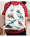 Rex London Soft Cotton Drawstring Bag 37 x 31 cm, Dinosauri - Perfect for pre-schoolers! Kindergarten Backpacks