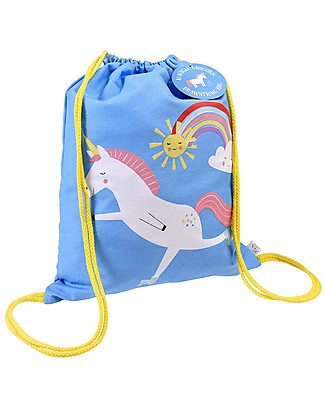 Rex London Soft Cotton Drawstring Bag 37 x 31 cm, Magical Unicorn - Perfect for pre-schoolers! Small Backpacks