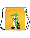 Rex London Soft Cotton Drawstring Bag 37 x 33 cm, Crocodile - Perfect for pre-schoolers! Kindergarten Backpacks