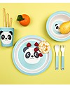 Rex London Tableware Set, Miko the Panda: Cup, Bowl, Plate and Cutlery - Bamboo Fibre Bowls & Plates