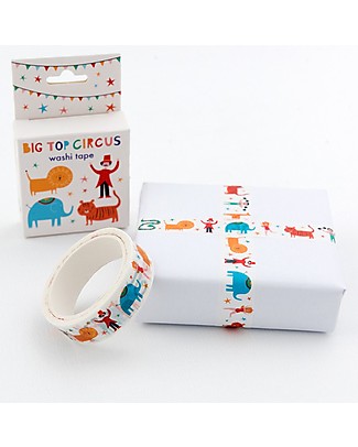 Rex London Washi Tape, Big Top Circus - 7 m Stickers & Stamps Sets