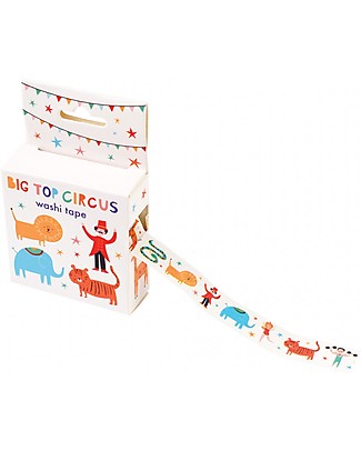 Rex London Washi Tape, Big Top Circus - 7 m Stickers & Stamps Sets
