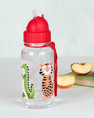 Rex London Water Bottle 500 ml, Colourful Creatures - BPA-free! BPA-Free Bottles