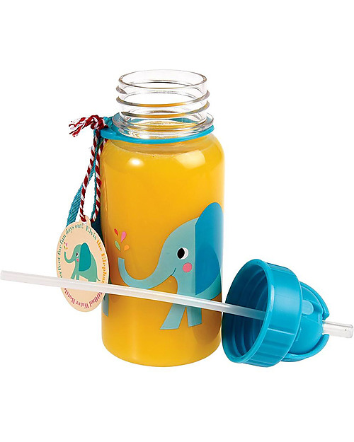 Rex London Water Bottle 500 ml, Elvis the Elephant - BPA-free! Non-Thermal Water Bottles