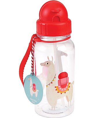 Rex London Water Bottle 500 ml, Llama - BPA-free! BPA-Free Bottles