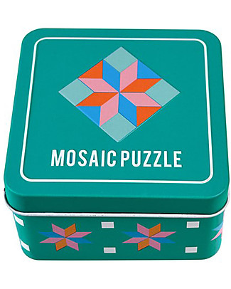 Rex London Wooden Mosaic Puzzle in a Tin - 26 pieces - Inspired by Chinese Tangram! Puzzles