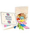 Rex London Wooden Mosaic Puzzle in a Tin - 26 pieces - Inspired by Chinese Tangram! Puzzles