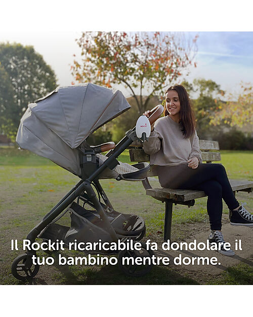 Rockit Portable Baby Rocker - Rechargeable Version - For Pram and Stroller  unisex (bambini)