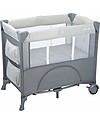 Safety 1st Mini Dreams Travel Bed, Warm Grey - With Storage Compartments! Travel Cots