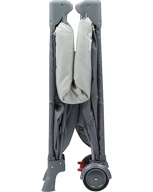 Safety 1st Mini Dreams Travel Bed, Warm Grey - With Storage Compartments! Travel Cots