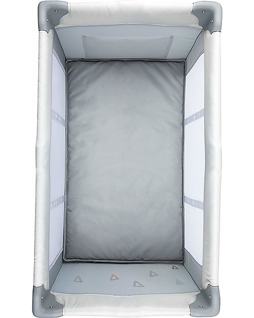 Safety 1st Mini Dreams Travel Bed, Warm Grey - With Storage Compartments! Travel Cots