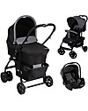 Safety 1st Trio Stroller Roadeo with Pram and Car Seat - Black and Grey - From birth! Trio and Duo Strollers