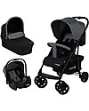 Safety 1st Trio Stroller Roadeo with Pram and Car Seat - Black and Grey - From birth! Trio and Duo Strollers
